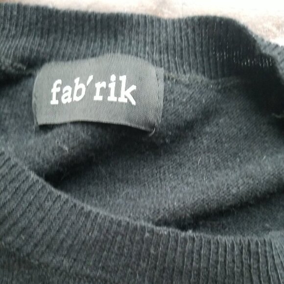 Fab'rik Angora Blend Metalic Tassle Aztec‎ Sweater Long Sleeve Western Oversize - Picture 3 of 8